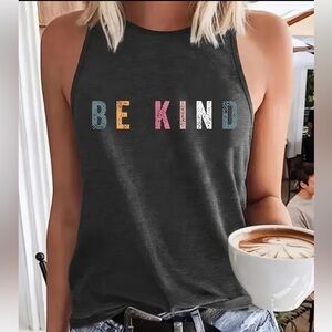 NWT Be Kind Graphic Print Womens Tank Top
